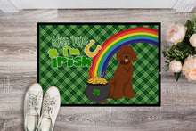 Load image into Gallery viewer, Standard Red Poodle St. Patrick's Day Doormat - 24x36 Decorative Floor Mat – Indoor/Outdoor Rug with Artistic Flair
