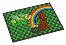 Load image into Gallery viewer, Standard Red Poodle St. Patrick's Day Doormat - 24x36 Decorative Floor Mat – Indoor/Outdoor Rug with Artistic Flair