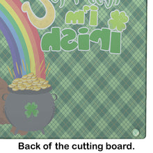 Load image into Gallery viewer, Standard Red Poodle St. Patrick's Day Glass Cutting Boards – Durable, Decorative Kitchen Art Large