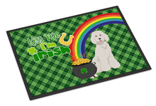 Load image into Gallery viewer, Standard White Poodle St. Patrick's Day Doormat - 24x36 Decorative Floor Mat – Indoor/Outdoor Rug with Artistic Flair
