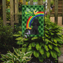 Load image into Gallery viewer, Toy Black Poodle St. Patrick's Garden Flag – "Kiss Me I’m Irish" with Pot of Gold &amp; Rainbow