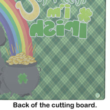 Load image into Gallery viewer, Toy Black Poodle St. Patrick's Day Glass Cutting Boards – Durable, Decorative Kitchen Art Large