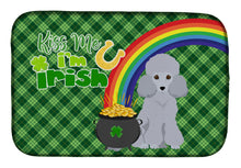 Load image into Gallery viewer, Toy Silver Poodle St. Patrick's Day Dish Drying Mat – Absorbent, Artistic Kitchen Essentials