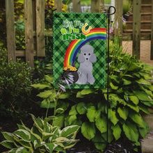 Load image into Gallery viewer, Toy Silver Poodle St. Patrick's Garden Flag – "Kiss Me I’m Irish" with Pot of Gold &amp; Rainbow