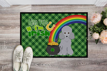 Load image into Gallery viewer, Toy Silver Poodle St. Patrick's Day Doormat - 24x36 Decorative Floor Mat – Indoor/Outdoor Rug with Artistic Flair