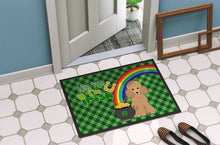 Load image into Gallery viewer, Toy Apricot Poodle St. Patrick's Day Doormat - 24x36 Decorative Floor Mat – Indoor/Outdoor Rug with Artistic Flair