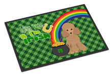 Load image into Gallery viewer, Toy Apricot Poodle St. Patrick's Day Doormat - 24x36 Decorative Floor Mat – Indoor/Outdoor Rug with Artistic Flair