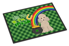 Load image into Gallery viewer, Toy Cream Poodle St. Patrick's Day Doormat - 24x36 Decorative Floor Mat – Indoor/Outdoor Rug with Artistic Flair