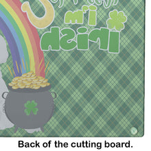 Load image into Gallery viewer, Toy White Poodle St. Patrick's Day Glass Cutting Boards – Durable, Decorative Kitchen Art Large