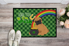 Load image into Gallery viewer, Apricot Pug St. Patrick's Day Doormat - 24x36 Decorative Floor Mat – Indoor/Outdoor Rug with Artistic Flair