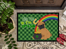 Load image into Gallery viewer, Apricot Pug St. Patrick's Day Doormat - 24x36 Decorative Floor Mat – Indoor/Outdoor Rug with Artistic Flair