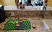 Load image into Gallery viewer, Black Pug St. Patrick's Day Dish Drying Mat – Absorbent, Artistic Kitchen Essentials
