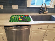 Load image into Gallery viewer, Black Pug St. Patrick's Day Dish Drying Mat – Absorbent, Artistic Kitchen Essentials