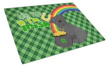 Load image into Gallery viewer, Black Pug St. Patrick's Day Glass Cutting Boards – Durable, Decorative Kitchen Art Large