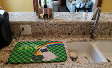 Load image into Gallery viewer, Fawn Pug St. Patrick's Day Dish Drying Mat – Absorbent, Artistic Kitchen Essentials