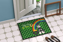 Load image into Gallery viewer, Black and Silver Schnauzer St. Patrick's Day Doormat - 24x36 Decorative Floor Mat – Indoor/Outdoor Rug with Artistic Flair