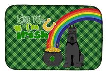 Load image into Gallery viewer, Black Schnauzer St. Patrick's Day Dish Drying Mat – Absorbent, Artistic Kitchen Essentials