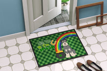 Load image into Gallery viewer, Salt Pepper Natural Ears Schnauzer St. Patrick's Day Doormat - 24x36 Decorative Floor Mat – Indoor/Outdoor Rug with Artistic Flair