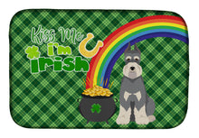 Load image into Gallery viewer, Salt Pepper Schnauzer St. Patrick's Day Dish Drying Mat – Absorbent, Artistic Kitchen Essentials