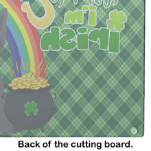 Load image into Gallery viewer, Black Scottish Terrier St. Patrick's Day Glass Cutting Boards – Durable, Decorative Kitchen Art Large