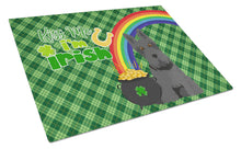 Load image into Gallery viewer, Black Scottish Terrier St. Patrick's Day Glass Cutting Boards – Durable, Decorative Kitchen Art Large