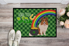 Load image into Gallery viewer, Sable Sheltie St. Patrick's Day Doormat - 24x36 Decorative Floor Mat – Indoor/Outdoor Rug with Artistic Flair