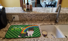 Load image into Gallery viewer, Tricolor Sheltie St. Patrick's Day Dish Drying Mat – Absorbent, Artistic Kitchen Essentials