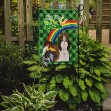 Load image into Gallery viewer, Red and White Shih Tzu St. Patrick's Garden Flag – "Kiss Me I’m Irish" with Pot of Gold &amp; Rainbow