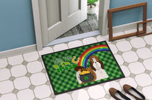 Load image into Gallery viewer, Red and White Shih Tzu St. Patrick's Day Doormat - 24x36 Decorative Floor Mat – Indoor/Outdoor Rug with Artistic Flair
