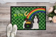 Load image into Gallery viewer, Black and White Shih Tzu St. Patrick's Day Doormat - 24x36 Decorative Floor Mat – Indoor/Outdoor Rug with Artistic Flair