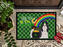 Load image into Gallery viewer, Black and White Shih Tzu St. Patrick's Day Doormat - 24x36 Decorative Floor Mat – Indoor/Outdoor Rug with Artistic Flair