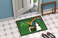 Load image into Gallery viewer, Black and White Shih Tzu St. Patrick's Day Doormat - 24x36 Decorative Floor Mat – Indoor/Outdoor Rug with Artistic Flair