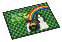 Load image into Gallery viewer, Black and White Shih Tzu St. Patrick's Day Doormat - 24x36 Decorative Floor Mat – Indoor/Outdoor Rug with Artistic Flair