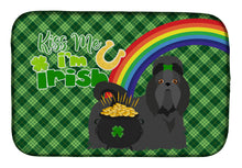 Load image into Gallery viewer, Black Shih Tzu St. Patrick's Day Dish Drying Mat – Absorbent, Artistic Kitchen Essentials