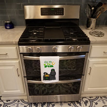 Load image into Gallery viewer, Black Shih Tzu St. Patrick's Day White Kitchen Towel Set of 2 Dish Towels