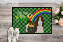 Load image into Gallery viewer, Liver and White Shih Tzu St. Patrick's Day Doormat - 24x36 Decorative Floor Mat – Indoor/Outdoor Rug with Artistic Flair
