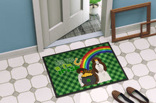 Load image into Gallery viewer, Liver and White Shih Tzu St. Patrick's Day Doormat - 24x36 Decorative Floor Mat – Indoor/Outdoor Rug with Artistic Flair