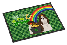 Load image into Gallery viewer, Liver and White Shih Tzu St. Patrick's Day Doormat - 24x36 Decorative Floor Mat – Indoor/Outdoor Rug with Artistic Flair