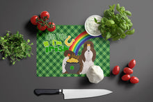 Load image into Gallery viewer, Liver and White Shih Tzu St. Patrick's Day Glass Cutting Boards – Durable, Decorative Kitchen Art Large