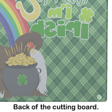 Load image into Gallery viewer, Liver and White Shih Tzu St. Patrick's Day Glass Cutting Boards – Durable, Decorative Kitchen Art Large