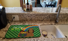 Load image into Gallery viewer, Red Shih Tzu St. Patrick's Day Dish Drying Mat – Absorbent, Artistic Kitchen Essentials