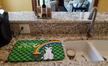 Load image into Gallery viewer, Black Siberian Husky St. Patrick's Day Dish Drying Mat – Absorbent, Artistic Kitchen Essentials