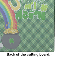 Load image into Gallery viewer, Grey Siberian Husky St. Patrick's Day Glass Cutting Boards – Durable, Decorative Kitchen Art Large