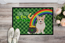 Load image into Gallery viewer, Fawn Cardigan Corgi St. Patrick's Day Doormat - 24x36 Decorative Floor Mat – Indoor/Outdoor Rug with Artistic Flair