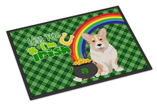 Load image into Gallery viewer, Fawn Cardigan Corgi St. Patrick's Day Doormat - 24x36 Decorative Floor Mat – Indoor/Outdoor Rug with Artistic Flair