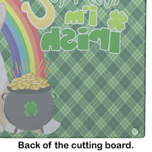 Load image into Gallery viewer, Fawn Cardigan Corgi St. Patrick's Day Glass Cutting Boards – Durable, Decorative Kitchen Art Large
