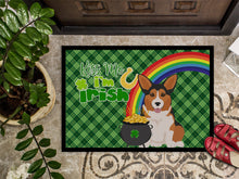 Load image into Gallery viewer, Sable Pembroke Corgi St. Patrick's Day Doormat - 24x36 Decorative Floor Mat – Indoor/Outdoor Rug with Artistic Flair