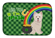 Load image into Gallery viewer, Westie West Highland White Terrier St. Patrick's Day Dish Drying Mat – Absorbent, Artistic Kitchen Essentials