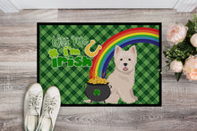 Load image into Gallery viewer, Westie West Highland White Terrier St. Patrick's Day Doormat - 24x36 Decorative Floor Mat – Indoor/Outdoor Rug with Artistic Flair