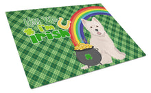 Load image into Gallery viewer, Westie West Highland White Terrier St. Patrick's Day Glass Cutting Boards – Durable, Decorative Kitchen Art Large